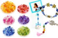 Perles à facettes 6 camaïeux - 900 perles - Perles acrylique - 10doigts.fr