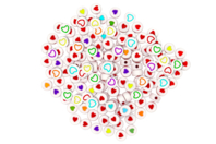 Perles rondes cœur - Environ 300 perles - Perles Acrylique - 10doigts.fr