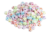 Perles alphabet fleurs - 300 perles - Perles Plastique - 10doigts.fr