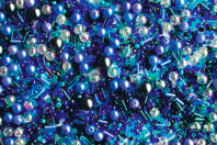 Rocailles en camaïeu de bleu - 7000 perles - Perles de rocaille - 10doigts.fr