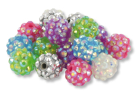 Perles "Disco" 7 couleurs- 21 perles - Perles Acrylique - 10doigts.fr