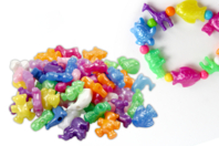 Perles animaux nacrées - 30 perles assorties - Perles enfant - 10doigts.fr