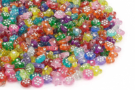 Perles fantaisie "diamants" - 750 perles - Perles Couleurs Transparentes - 10doigts.fr