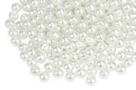 Perles blanches nacrées - Qualité supérieure - Perles Plastique - 10doigts.fr