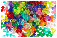 Perles tripodes translucides - 250 perles - Perles Plastique - 10doigts.fr
