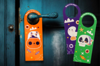 Kit plaques de porte Halloween - 3 pièces - Kits créatifs Halloween - 10doigts.fr