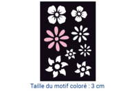 Pochoirs adhésifs repositionnables "Fleurs" - Pochoir adhésif - 10doigts.fr