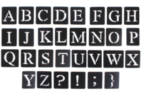 Pochoirs adhésifs repositionnables "Alphabet" - Pochoirs alphabets - 10doigts.fr