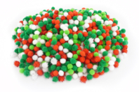 pompons couleurs Noël - Pompons - 10doigts.fr