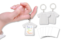 Porte-clés "T-shirt" - Lot de 2 - Plastique Transparent - 10doigts.fr