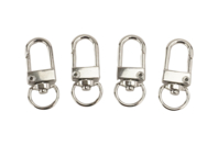 porte clés mousquetons argentés - Clips et mousquetons : les finitions pour vos accessoires DIY - 10doigts.fr