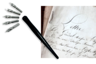 Porte-plumes + 6 Plumes Calligraphie - Calligraphie, Ecriture - 10doigts.fr
