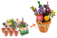 Kit petits pots de fleurs séchées - 6 créations - Kits fête des parents - 10doigts.fr