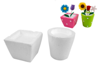 pot fleurs polystyrene - Formes à décorer - Polystyrène - 10doigts.fr