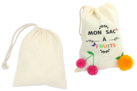 Grand sac coton à cordelette - Coton, lin - 10doigts.fr