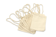 Mini sacs en coton naturel - 24 pièces - Supports tissus - 10doigts.fr