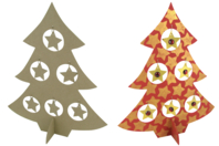 Sapin en carton papier mâché avec étoiles - Supports de fêtes en carton - 10doigts.fr