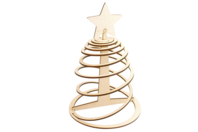 Sapin spirale en bois - Supports de Noël en bois - 10doigts.fr