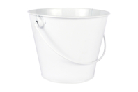 seau métal blanc - Supports en Métal - 10doigts.fr
