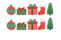 Set de 10 embellissements de Noël en bois - cadeaux - Petites décorations de Noël - 10doigts.fr
