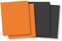 Plaques de caoutchouc souple orange ou noir - Lot de 10 - Cartes et Stickers - 10doigts.fr