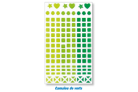 Stickers mosaïques en plastique - Camaieu de verts - SOLDES - 10doigts.fr