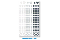 Stickers mosaïques en plastique - Camaieu de noir - DESTOCKAGE - 10doigts.fr