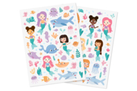 Set de 178 gommettes sirènes (2 planches) - Gommettes Histoires et décors - 10doigts.fr