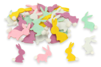 Stickers lapins en feutrine - Set de 24 - Formes en Feutrine Autocollante - 10doigts.fr
