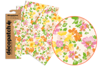 Papier Décopatch fleuris - 3 feuilles N°776 - Papiers Décopatch - 10doigts.fr