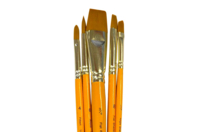Set de 5 pinceaux acrylique - Pinceaux poils synthétiques - 10doigts.fr