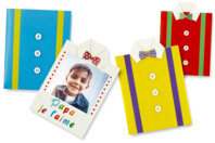 Kit cartes chemise à fabriquer - 6 pièces - Kits carteries - 10doigts.fr