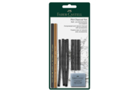 Set de fusains Pitt Charcoal - 10 pièces - Crayons graphite et mines pour le dessin - 10doigts.fr