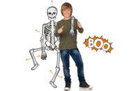 Squelette géant phosphorescent et articulé - Halloween - 10doigts.fr