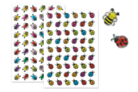 Stickers 3D brillants "coccinelles" + "abeilles" - 108 stickers - Gommettes en relief : des stickers 3D pour des dessins en volume - 10doigts.fr