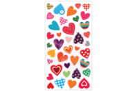 Stickers coeurs 3D - 38 pcs - Stickers Fantaisies - 10doigts.fr
