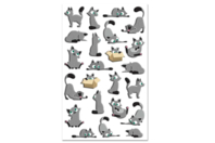 Stickers 3D epoxy - Chats - Gommettes Animaux - 10doigts.fr