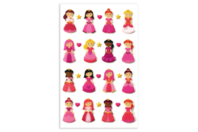 Stickers 3D epoxy - Princesses - Gommettes Histoires et décors - 10doigts.fr