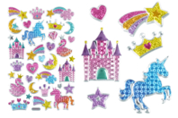 Bubble stickers "Princesse" - 33 stickers - Stickers Fantaisies - 10doigts.fr