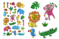 Bubble stickers "Safari" - 26 stickers - Stickers Fantaisies - 10doigts.fr
