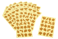 Stickers feuilles d'arbres en papier kraft - 400 pcs - Gommettes d'Automne - 10doigts.fr