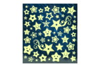 Stickers étoiles phosphorescents - 50 pièces - Gommettes Phosphorescentes - 10doigts.fr