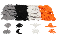 Stickers Halloween en feutrine - Set de 200 - Gommettes Halloween - 10doigts.fr