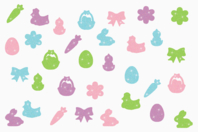 Stickers de Pâques en feutrine - Set de 200 - Embellissements de Pâques - 10doigts.fr