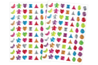 Strass adhésifs couleurs acidulées - 140 strass - Stickers strass, cabochons - 10doigts.fr