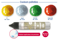 Stylos peinture 3D pailletées - 30 ml - Peinture à relief - 10doigts.fr