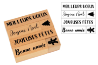 Tampons bois Noël - 6 pièces - Tampons encres et peintures - 10doigts.fr