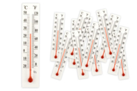 Thermomètres sur carte forte - 12 pièces - Outils Loisirs créatifs - 10doigts.fr