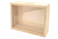 Tirelire Boite bois - Objets bois pour le bureau - 10doigts.fr