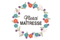 Transfert textile "Merci Maitresse" - Transferts et Thermocollants - 10doigts.fr